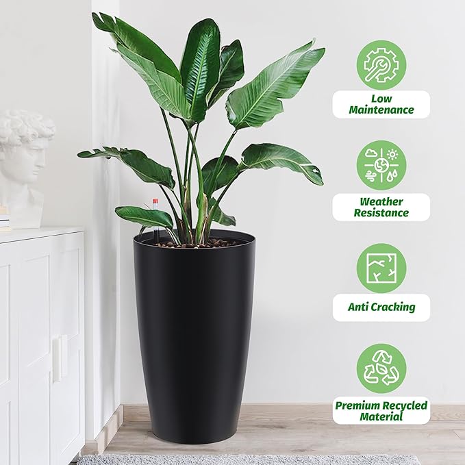 GarveeLife Set of 2 Tall Planters - Image 5