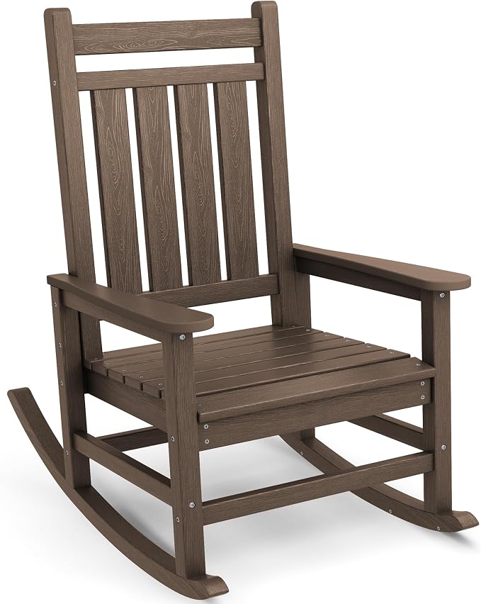 SEWALL HDPE Rocking Chair, Oversized Outdoor Rocking Chair by SERWALL