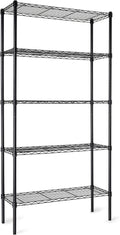 Amazon Basics 5-Shelf Adjustable Heavy Duty Steel Wire Storage Shelves by AmazonBasics