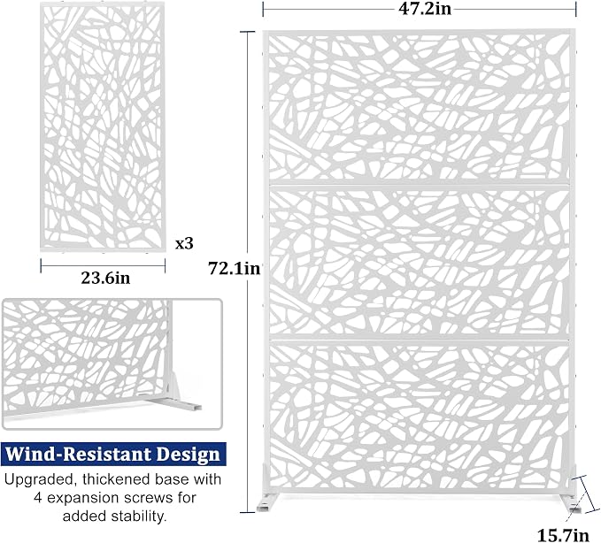Outdoor Privacy Screen, Freestanding Privacy Fence Panels - Image 5