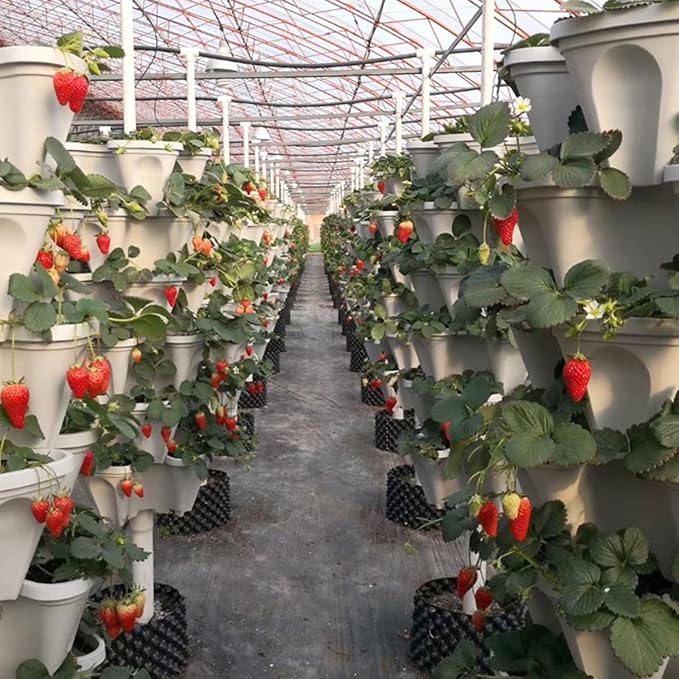 Strawberry Vertical Planters, 6 Tiered Stacking Tower Garden, Stackable Herb - Image 8