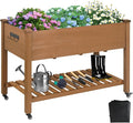 Raised Garden Bed with Legs & Wheels –, Outdoor Elevated Planter Box with by Ketive