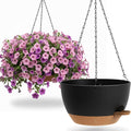 13 Inch 2 Pack Large Self Watering Hanging Planters by UOUZ