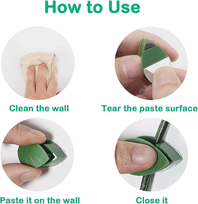 Plant Climbing Wall Fixture Clips, Invisible Holder Leaf Shaped Wall Vines - Image 3