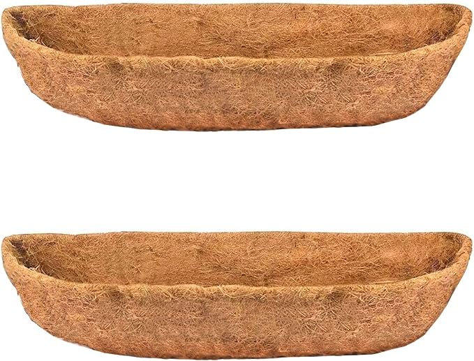 2pcs 48" Garden Coconut Planter Liners Preformed Window Box Liners Natural by boUod
