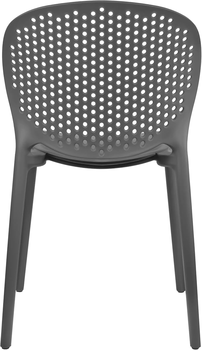 2xhome Set of 3 Patio Dining Chairs | Modern Stackable Outdoor Pool Side Chair - Image 8