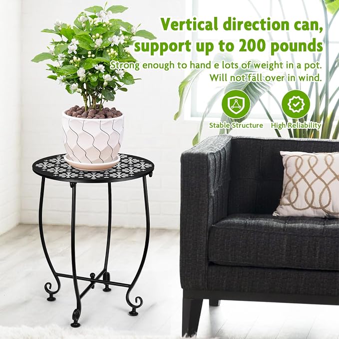 2 Pack 14 Inch Outdoor Side Table - Image 3