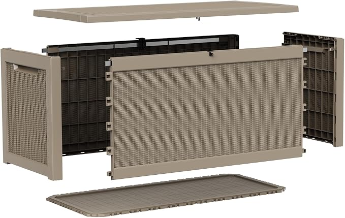 310 Gallon Lockable Outdoor Storage Box – Waterproof Resin Deck Box - Image 8