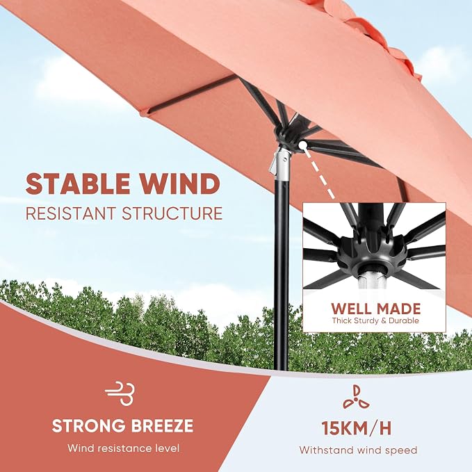 Tempera Patio Market Outdoor Table Umbrella - Image 6