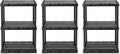 Gracious Living 3 Pack Light Duty Storage Shelves, Knect-A-Shelf 3-Shelf by GraciousLiving