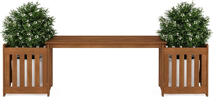 FURINNO FG19455 Tioman Hardwood Outdoor Lifestyle Flowerbox - Image 4