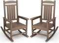 KINGYES Outdoor Rocking Chair Set of 2, High Density Polyethylene Patio Rocking by KINGYES