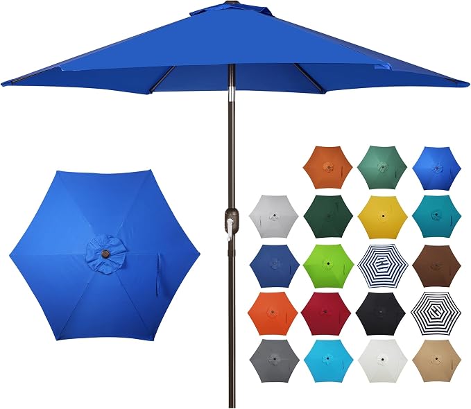 Blissun 7.5 ft Patio Umbrella, Yard Umbrella, Outdoor Market Umbrella by Blissun