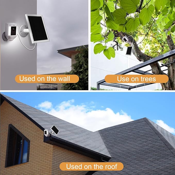5W Solar Panel Compatible for Ring Camera Spotlight Cam Plus/Pro Stick Up - Image 5