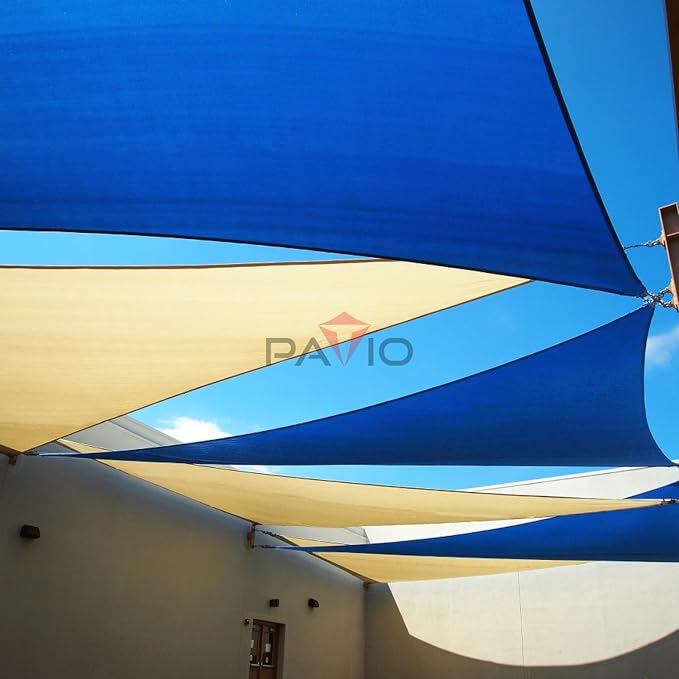 Patio Paradise 16' x16'x 16' Blue Sun Shade Sail Triangle Canopy - Image 6