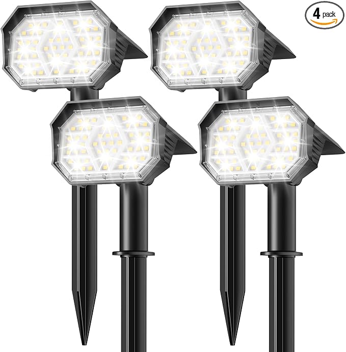 Brightown 4Pack Solar Spot Lights Outdoor by Brightown