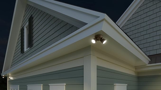 Lithonia Lighting HomeGuard 2-Light LED Outdoor Flood Lights, Wall or Ceiling - Image 7