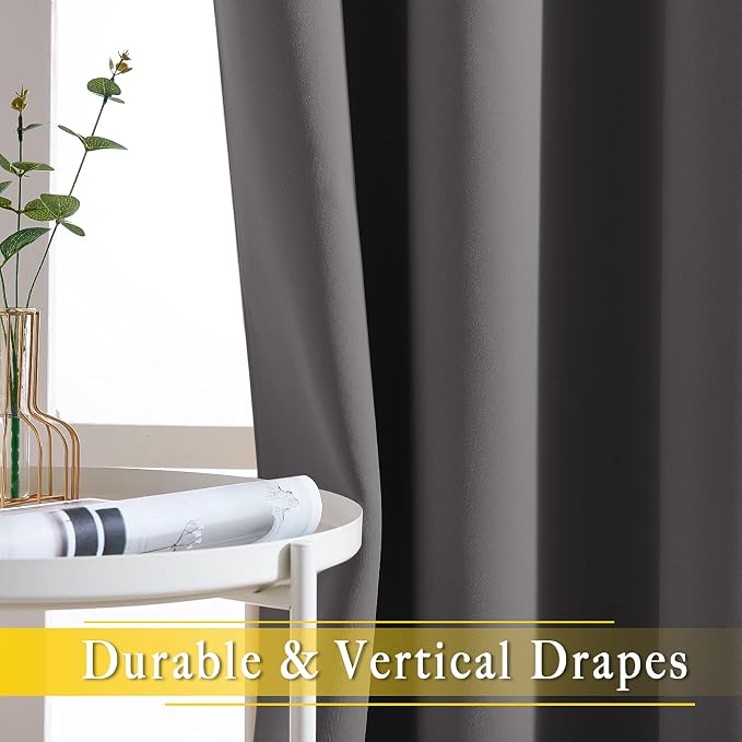 NICETOWN Patio Door Curtain 95 inch Length, Grommet Top Thermal Insulated - Image 5