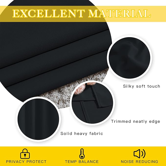 NICETOWN Blackout Curtain for Sliding Door, Patio Door Curtains, Thermal - Image 5