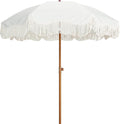 AMMSUN Boho Fringe Umbrella Outdoor Patio, 6.5ft UPF50+ Picnic Umbrella by AMMSUN