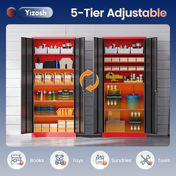 Yizosh Metal Garage Storage Cabinet - Image 7