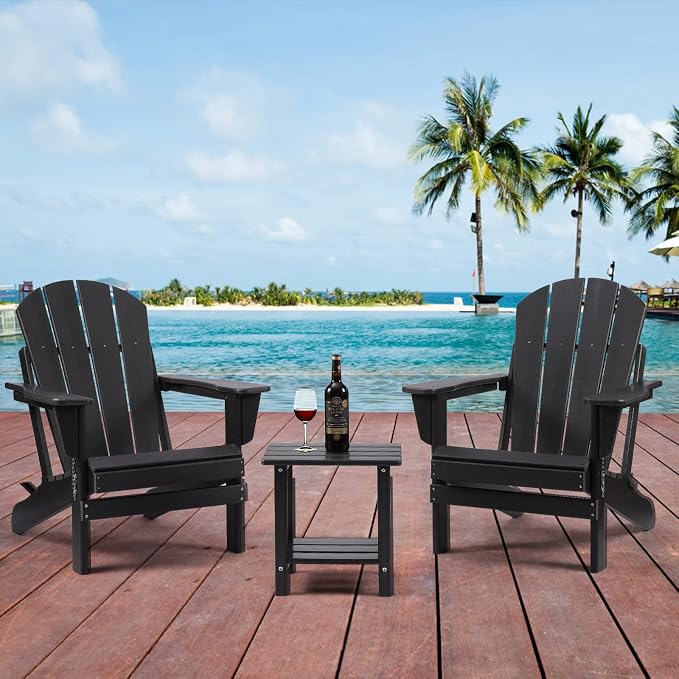 Adirondack Outdoor Side Table, 2-Tier Sturdy Patio End Table Weather Resistant - Image 8
