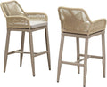 PURPLE LEAF Outdoor 29" Bar Stools Set of 2, Boho Patio Bar Height Chair by PURPLELEAF