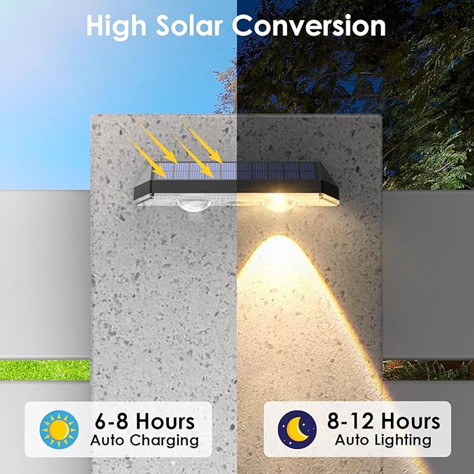 Solar Fence Lights Outdoor Waterproof LED - Image 3