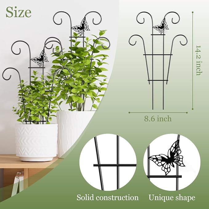 Indoor Plant Trellis for Climbing Plants, Stackable Garden Trellis for Potted - Image 2