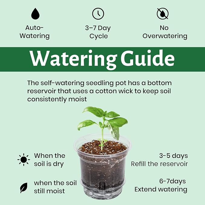 18 Pack 6.5/5/4 Inch Clear Self Watering Plant Pots - Image 6