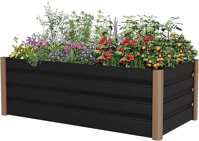 Garvee Commercial Aluminum Raised Garden Bed 8' x 3.5' x 16", Extra Large by Garvee