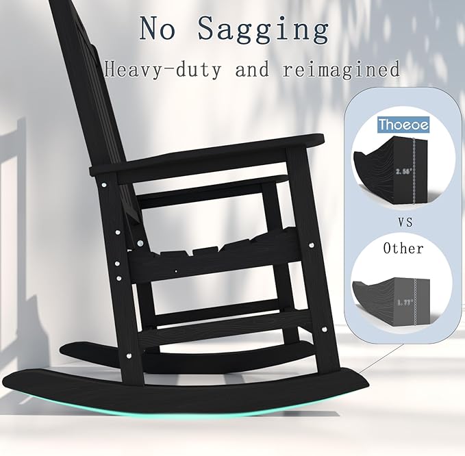 Oversized Rocking Chair Set of 8, Outdoor Rocking Chair - Image 5