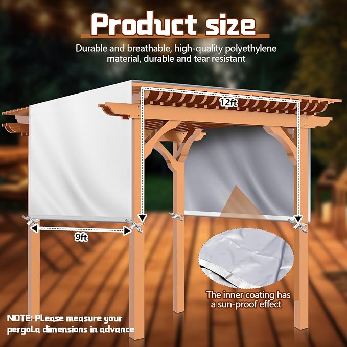 Universal Pergola Replacement Canopy Outdoor Canopy Shade Cover Waterproof - Image 2