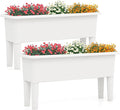 Giantex Raised Garden Beds Outdoor Set of 2, Self-Watering Planter Box by Giantex