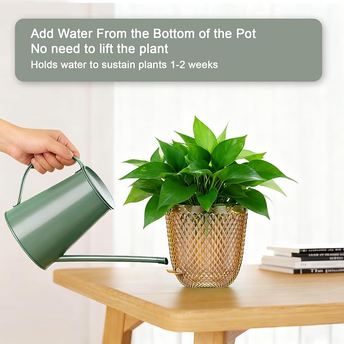 QCQHDU Self Watering Hanging Pots, 2 Pack 7.2 Inch Hanging Planters - Image 4