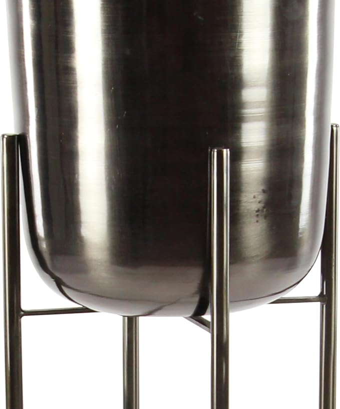 CosmoLiving by Cosmopolitan Metal Indoor Outdoor Planter Dome Large Planter Pot - Image 4
