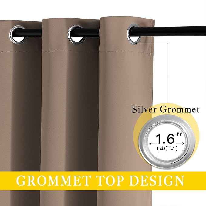 NICETOWN Blackout Curtain for Patio Door, Grommet Top Sliding Door Panel - Image 2