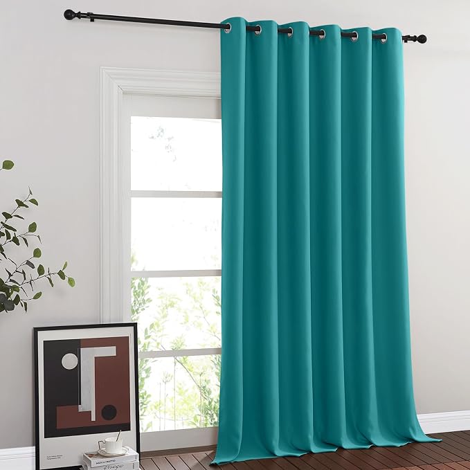 NICETOWN Room Divider Curtain 132 Inches Long, Wide Blackout Sliding Door by NICETOWN