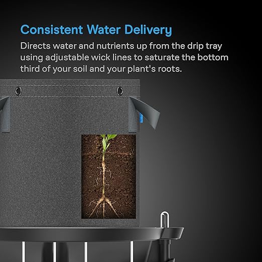 AC Infinity Self-Watering Fabric Pot Base XL, Extra Large Elevated Plant Saucers - Image 4