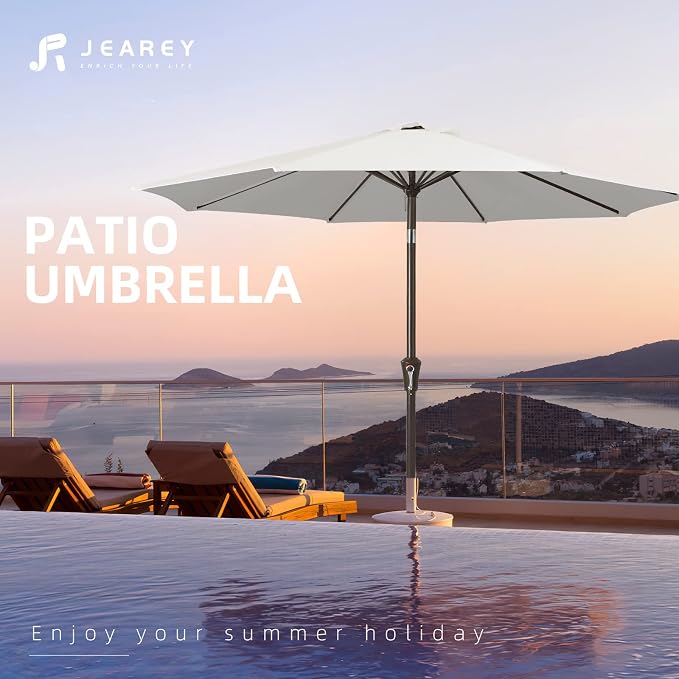 JEAREY 9FT Outdoor Patio Umbrella Outdoor Table Umbrella - Image 7