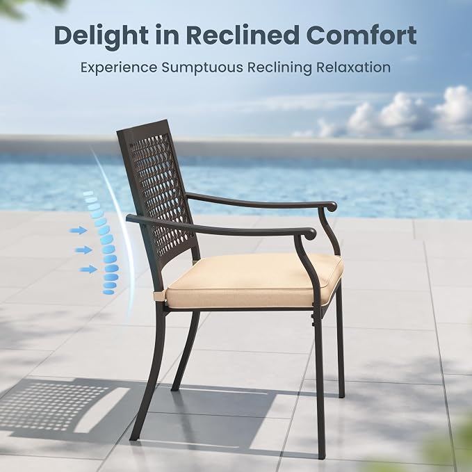 PHI VILLA 7 Pieces Outdoor Round Dining Set - Image 5