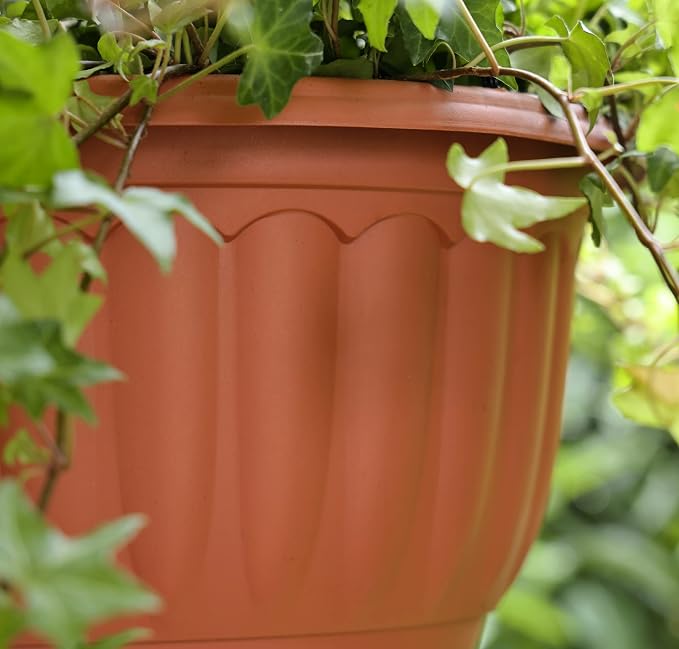 YIKUSH Hanging Planter for Indoor and Outdoor Plants 2 Pack 12 inch Flower Pot - Image 5