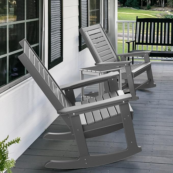 GREENVINES Outdoor Rocking Chair Set | 3-Piece | 2 Rocking Chairs - Image 6