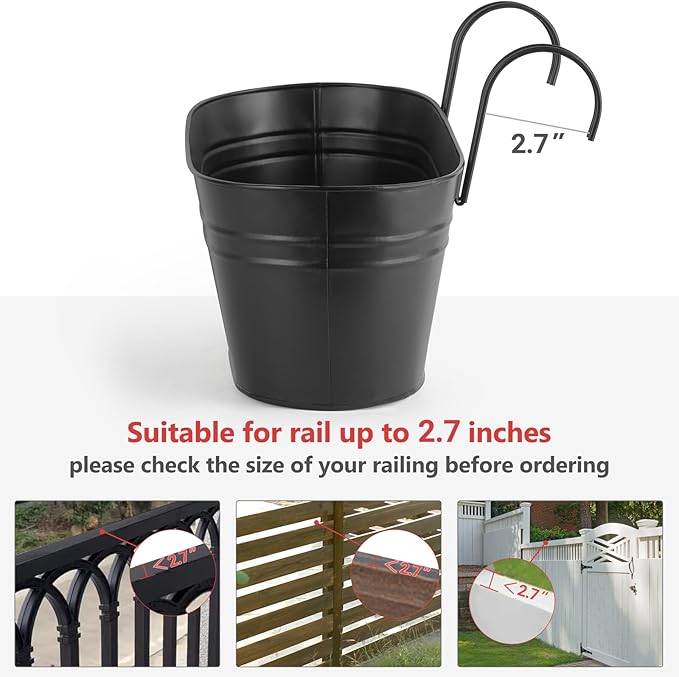 Dahey 3 Pcs Metal Hanging Flower Pots - Image 5
