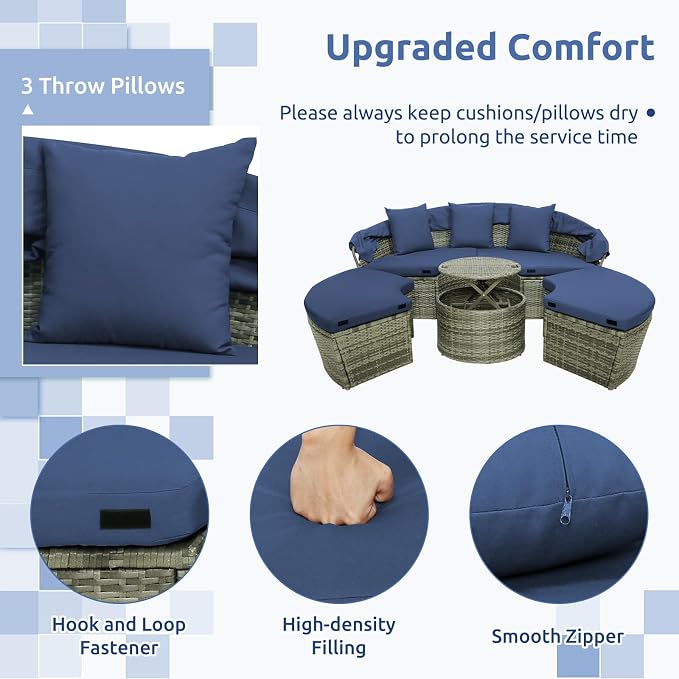 Tangkula Outdoor Round Daybed - Image 7