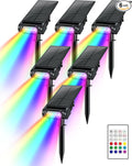 RGB Christmas Solar Spot Lights Outdoor, 12 RGB Color Modes Landscape Light by Brthera