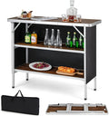 COSTWAY Folding Picnic Table, Portable Camping Table by COSTWAY