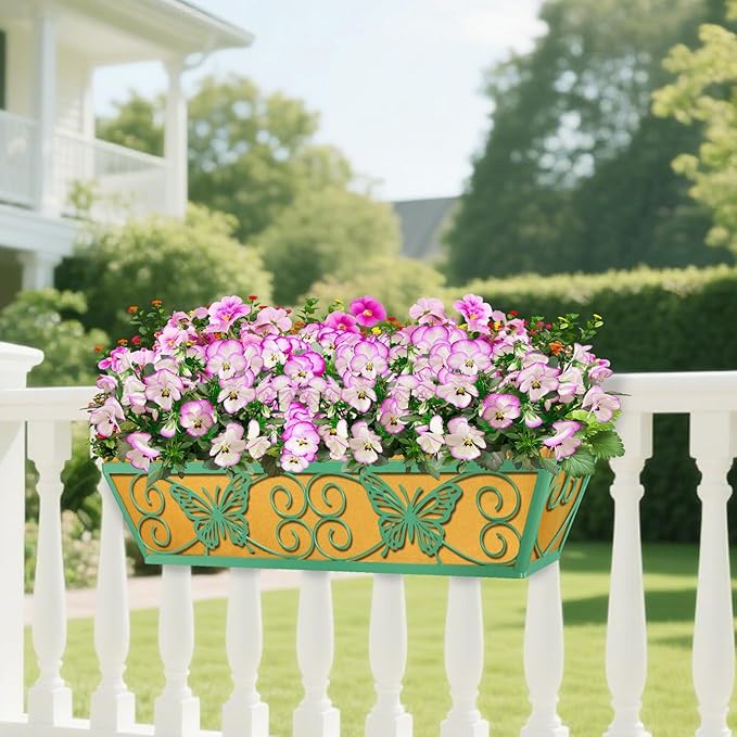 6 Pack 24 Inch Window Boxes Planters Railing Planter Box - Image 7