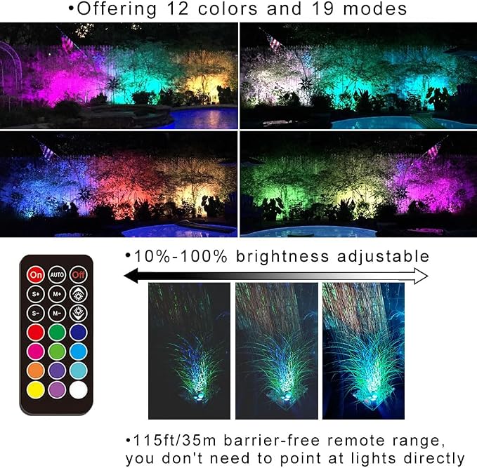 Landscape Lighting, 24W RGB Spot Lights Outdoor - Image 4