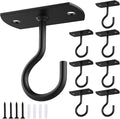 2.5in Ceiling Hooks for Hanging Plants 8Pcs Black by QualityEfficiency